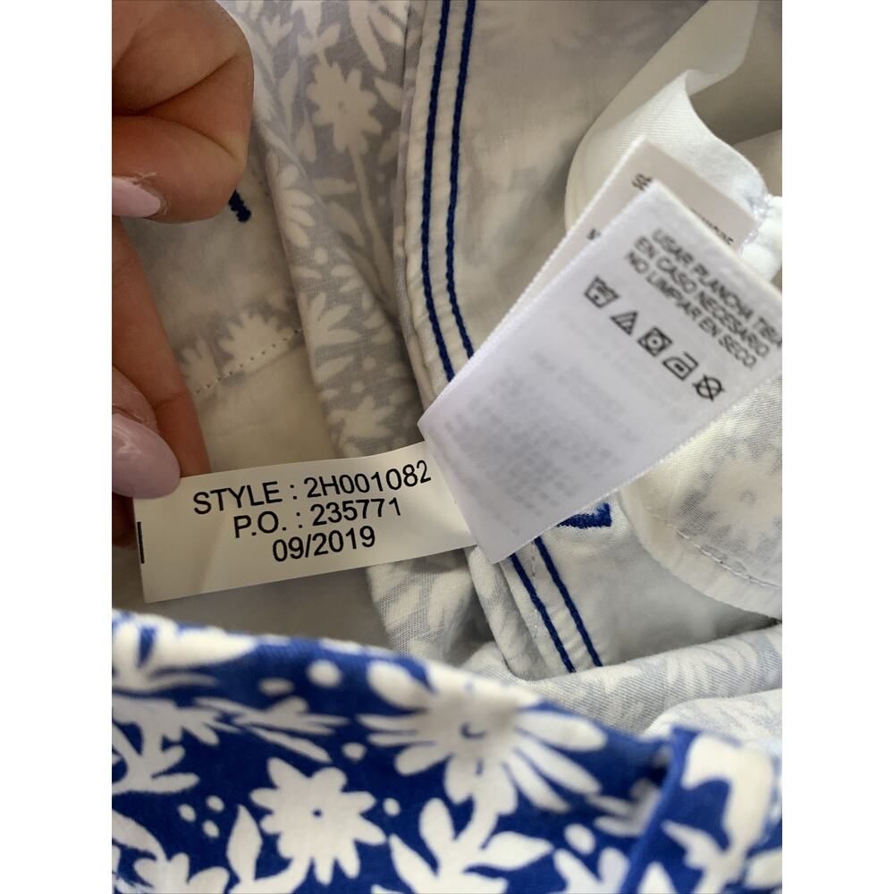 Vineyard Vines Floral Shorts Womens 4 Blue White Stretch Chino Preppy NWT - Picture 6 of 15